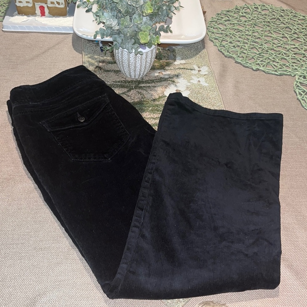 Dockers Corduroy Stretch Bootcut Black Pants sz 4 EUC